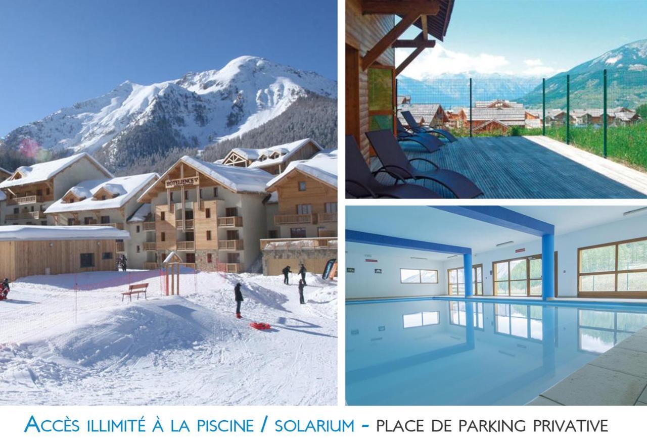 Les Orres 1800 Appartement 4 P Jacuzzi Balneo Prive Vue Piste Piscine Residence Exteriör bild